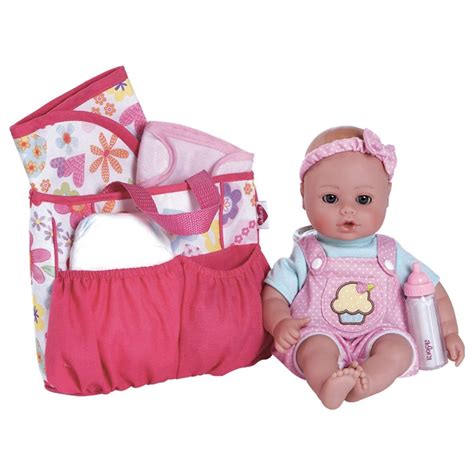 Adora Baby Doll Diaper Bag In Fun Pink Floral Print Adora