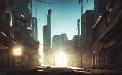 Photorealistic Post Apocalyptic Cyberpunk City Stable Diffusion