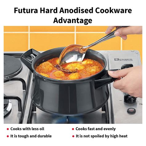Buy Hawkins Futura 3 Litre Handi Hard Anodised Sauce Pan And Lid