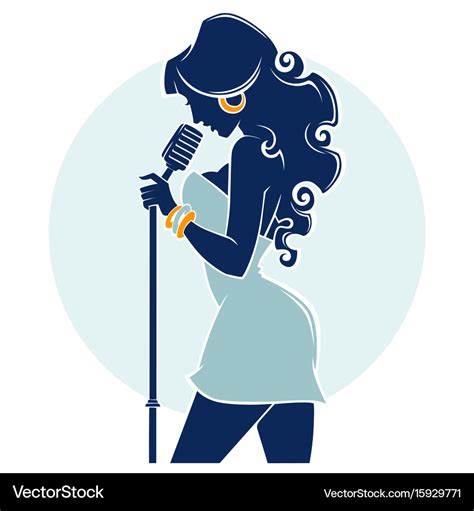 Live Music Show Image Of Woman Singer Royalty Free Vector