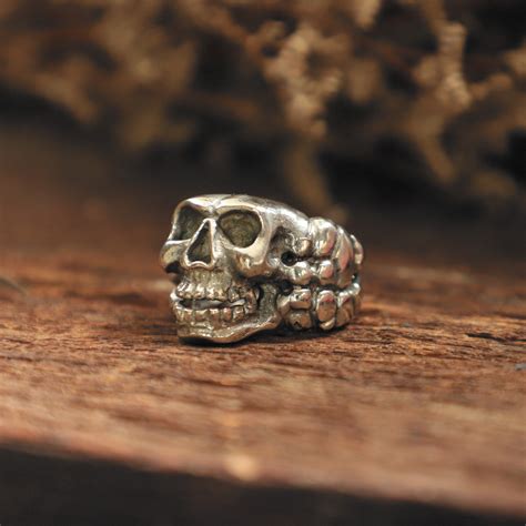 Finger Bone Skull Ring For Men Made Of Sterling Silver 925 Etsy