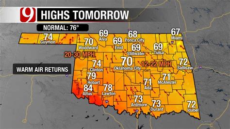 Temperatures To Reach Highs Of 70 Degrees Thursday
