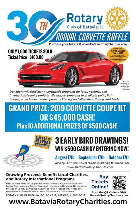 30th Annual Corvette Raffle Get Your Tickets Now Rotary Club Of