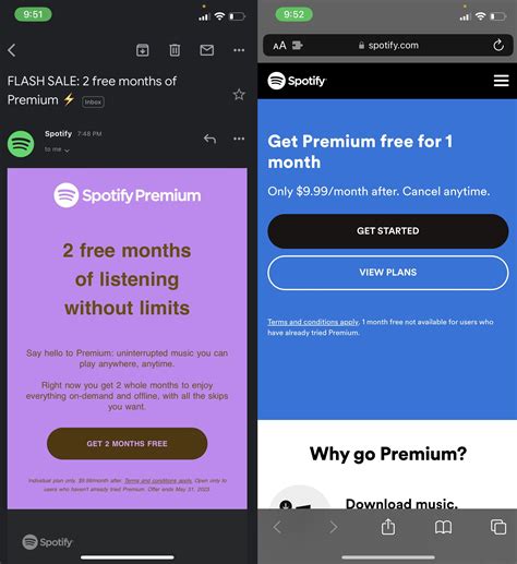 I got an email saying I can get 2 months of premium free, I click on