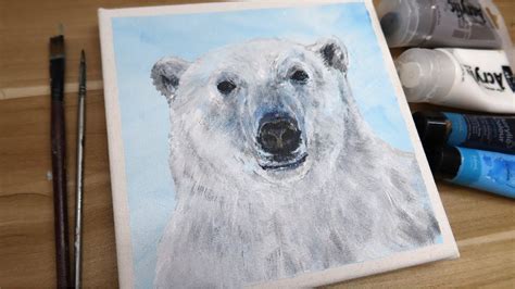 Acrylic Painting A Polar Beareasy Painting Tutorial 76 Youtube
