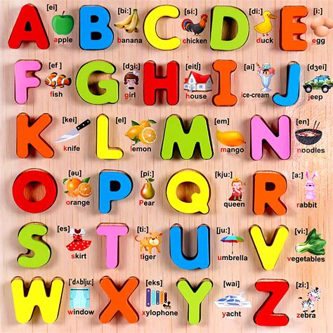 Webby Wooden Capital Alphabet Letters Learning Educational Tray Toy For