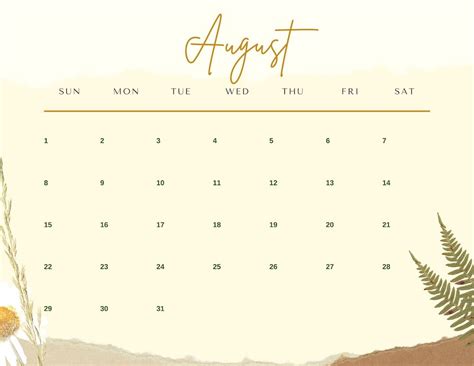 Because our digital file must be downloaded with a.pdf reading software before printing. 30 Beautiful Printable August 2021 Calendars for Free ...