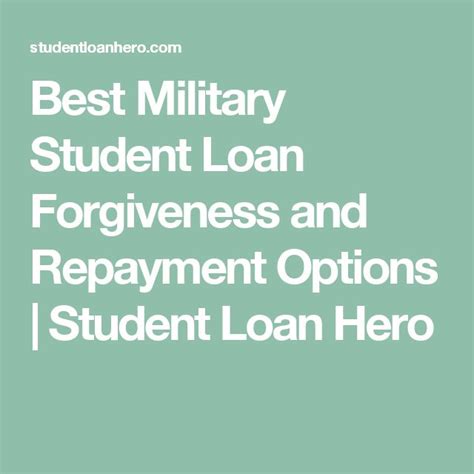 Your Guide To Military Student Loan Forgiveness And Repayment Student