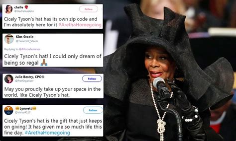 She was critical of films and television programs that cast black characters as criminal, servile or immoral.credit cicely tyson was born in east harlem on dec. Twitter users swoon over Cicely Tyson's large floppy hat at Aretha Franklin's funeral | Daily ...