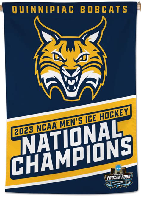 Quinnipiac Bobcats 2023 Ncaa Mens Hockey National Champions Official