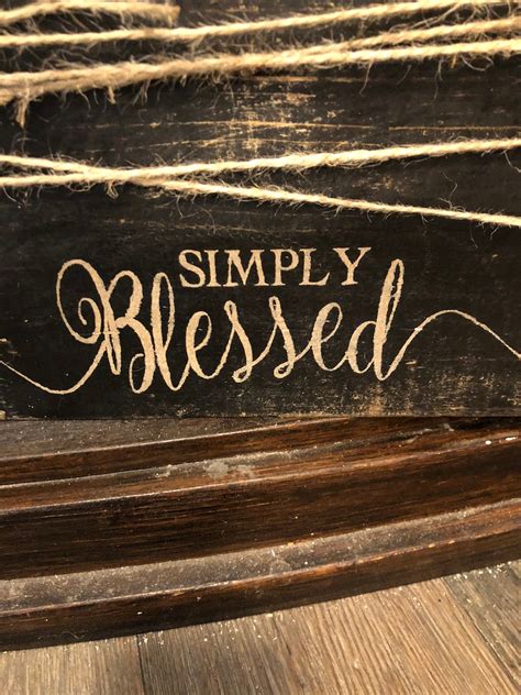 Rustic Simply Blessed Sign Farmhouse Wall Decor Simply Etsy