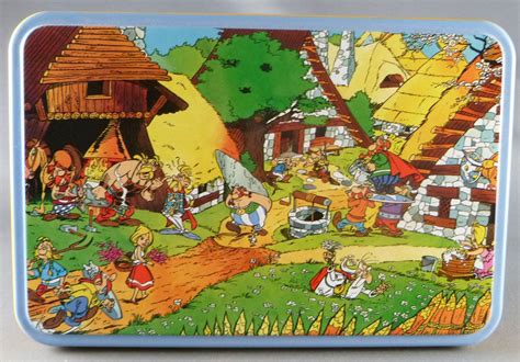 Asterix Boite Rectangulaire Plate Le Village Des Irréductibles Gaulois
