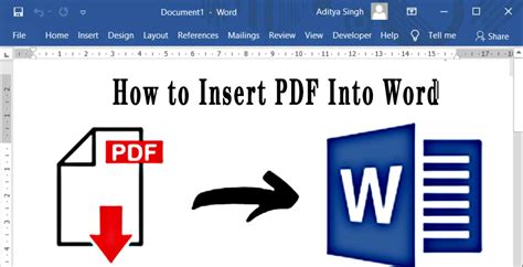 How To Insert A Pdf File Into Word Doc 3 Approachs