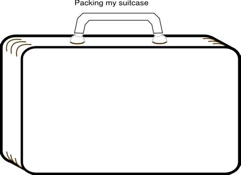 Blank Suitcase Template Templates Example Templates Example