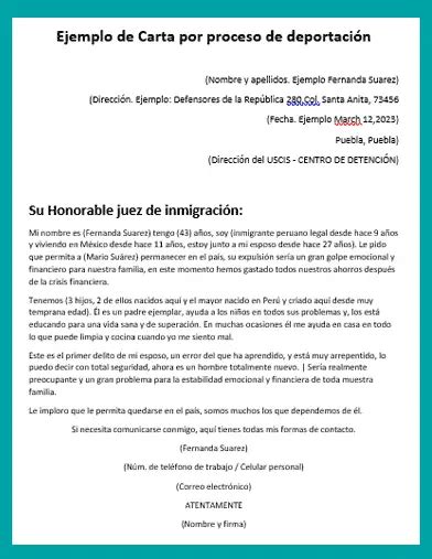 Carta de Recomendación para Inmigración Cómo hacerla y ejemplos