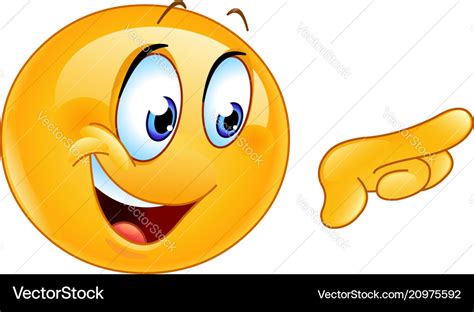 Pointing Right Emoticon Royalty Free Vector Image