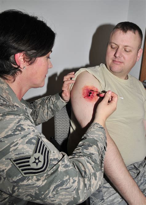 Moulage Master Makes Exercise Injuries Realistic Air Force Medical