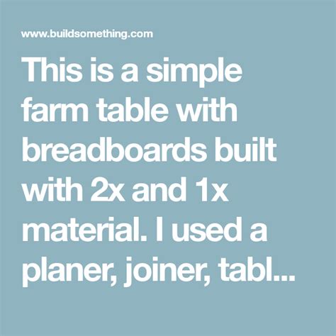 This Is A Simple Farm Table With Breadboards Built With 2x And 1x