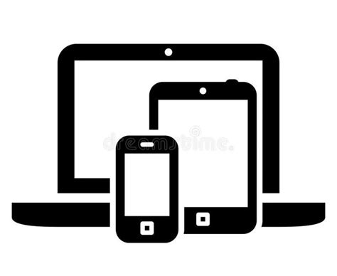 Tablet And Phone Icon On White Background Royalty Illustration