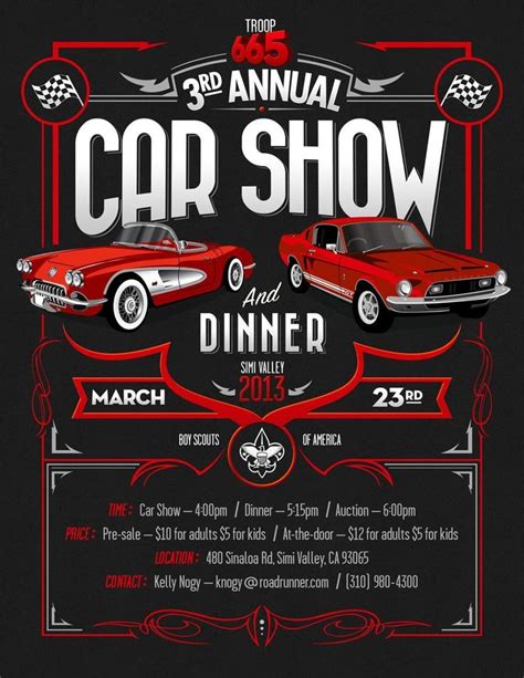 Classic Car Show Flyer Template Free Download 9 Greatest Formats