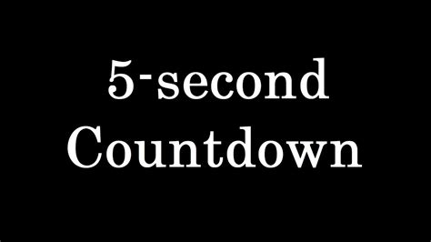 5 Second Countdown With Sound Youtube