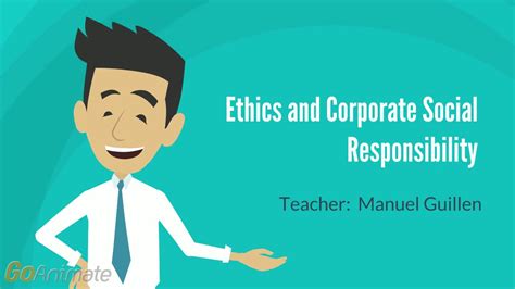 Ethics And Corporate Social Responsibility Youtube
