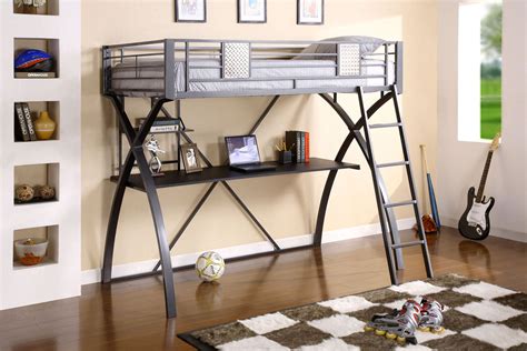 Black Loft Bed With Desk Style Meets Function Homesfeed