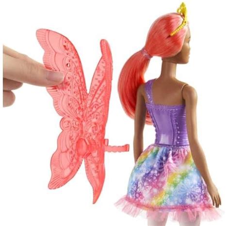 Barbie Dreamtopia Fairy Doll Pink Hair With Wings And Tiara Billig