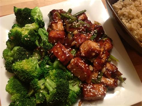 We're going to be baking the tofu a little bit, so heat your oven to 400 degrees fahrenheit. General Tso's Tofu with Steamed Broccoli and 5-Spice Brown ...