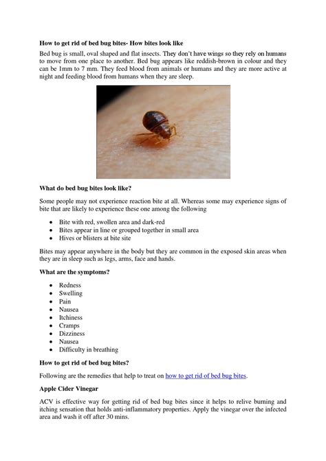 How To Get Rid Of Bed Bug Bites Natural Ways To Cure By Tomanderson Issuu