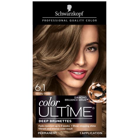Schwarzkopf Color Ultime Permanent Hair Color Cream, 6.1 Smoky Brown ...