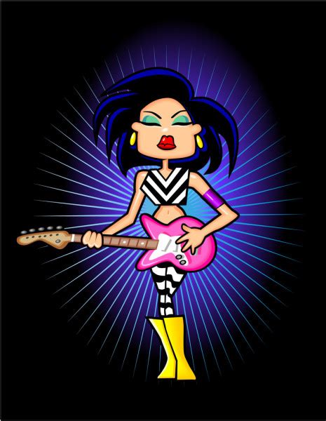 100000 Rock And Roll Girl Vector Images Depositphotos