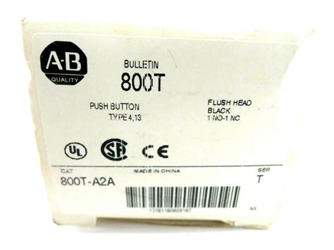New Allen Bradley 800t A2a Push Button Contact Series T 800ta2a Sb