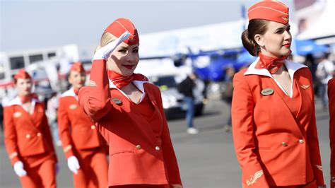 Russian Airline Aeroflot Femenina Azafata