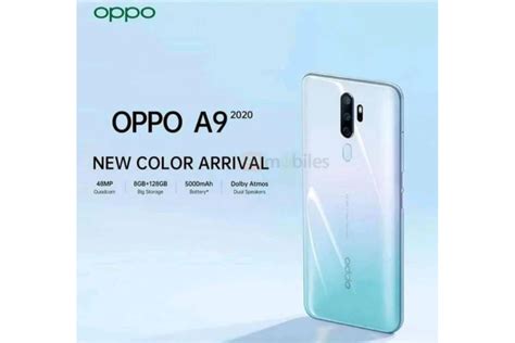 Oppo a91 smartphone (8gb/128gb) original oppo malaysia set rm 869.00 buy now >. OPPO A9 2020 Gradient White Teal Color Variant Launched in ...
