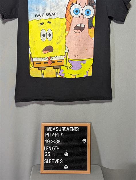 SpongeBob Nickelodeon Patrick Face Swap Black Graphic Gem