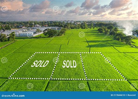 Plot Of Land Lot For Sale And Investment In Aerial View Stock Photo