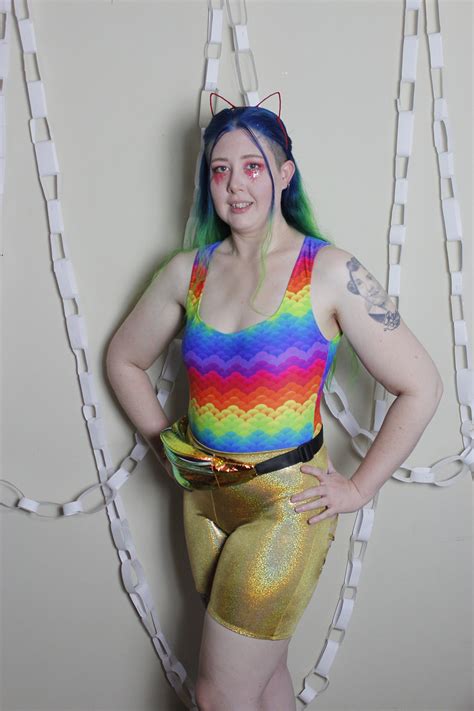 Rainbow Sirena Bodysuit Cheeky Leotard Pride Festival Bodysuit Etsy