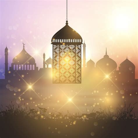 Free Vector Decorative Ramadan Lantern Background