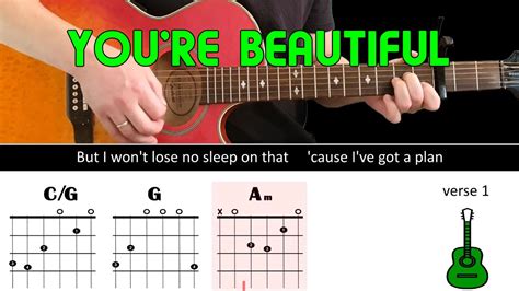 Youre Beautiful James Blunt Guitar Lesson Acoustic Guitar With