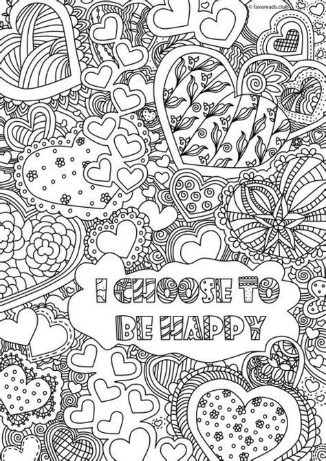 I Choose To Be Happy Printable Adult Coloring Page From Favoreads