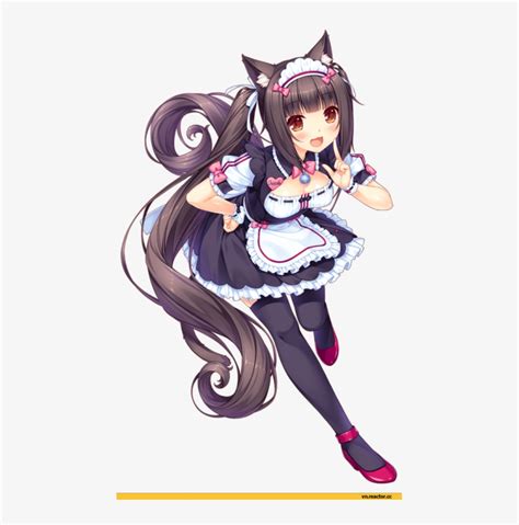 A Cute Chocola Art By Sayori Chocola Nekopara 451x750 Png Download