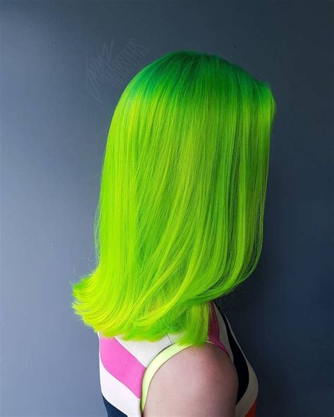 Neon Green Hair By Jaymzmarsters Neon Green Hair Green Hair Colors