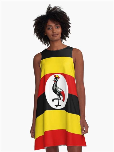 Uganda A Line Dress Africa Flag East Africa Auckland Flag Dress