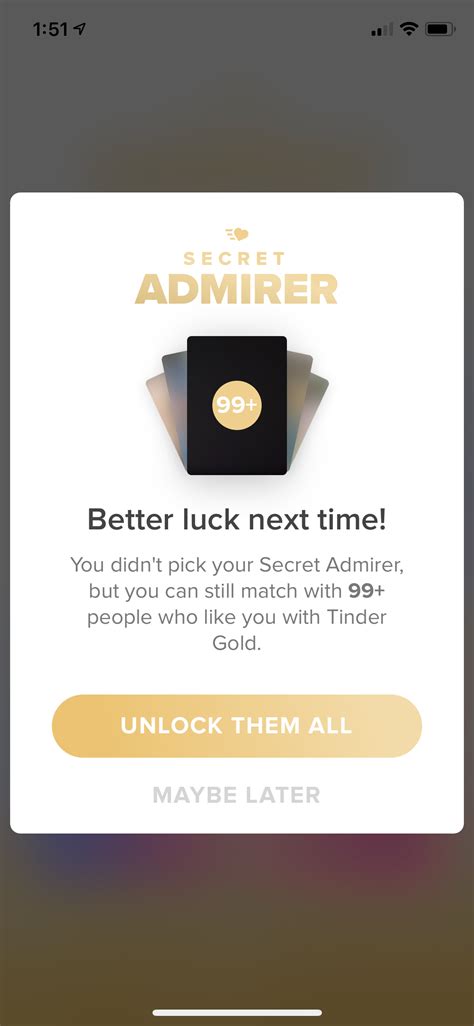 Check out our secret admirer card selection for the very best in unique or custom, handmade pieces from our greeting cards shops. Well, this is just bullshit : Tinder