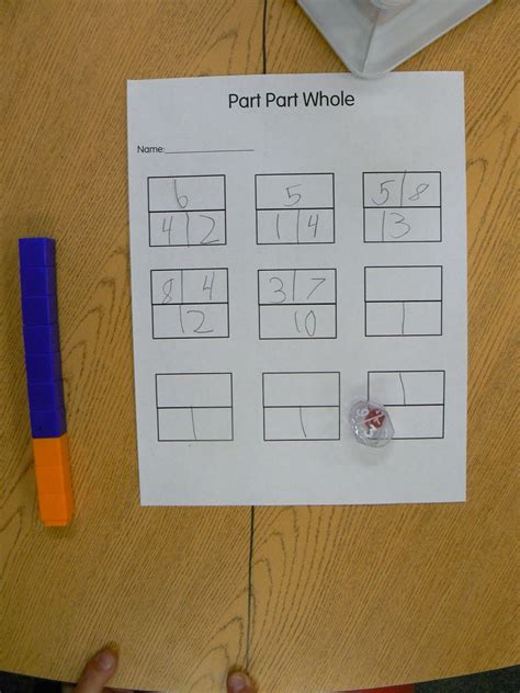 Part Part Whole Sheet Teaching First Grade 1st Grade Math Teaching