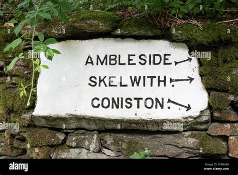 Road Sign Grasmere Hi Res Stock Photography And Images Alamy