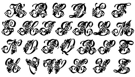 Vintage Clip Art Beautiful Monogram Alphabet The