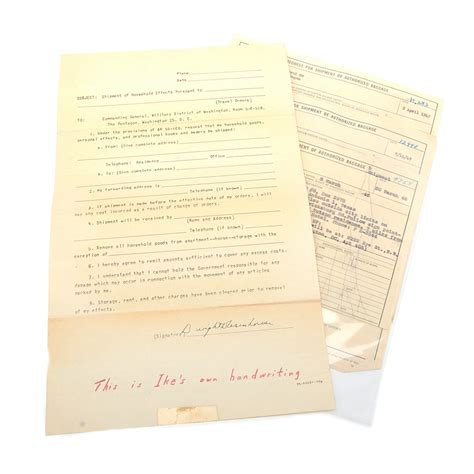 Collection Of Signed Military Papers Featuring World War Ii Officers Ebth
