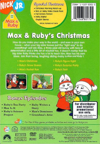 Max Ruby Max Ruby S Christmas By Max Ruby S Max Ruby S Xmas Dvd Barnes Noble